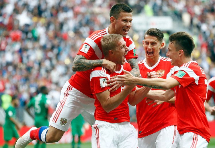 Russia defeats Saudi Arabia 5-0 in the opening game of the FIFA World Cup 2018