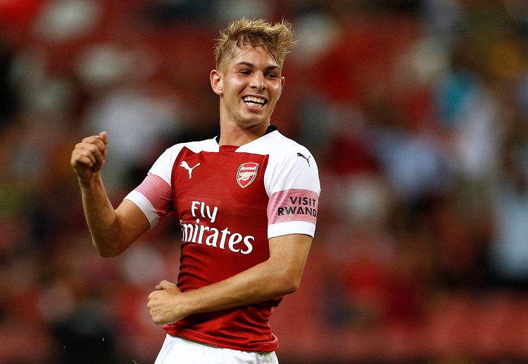 Arsenal's Emile Smith-Rowe scores a cracking strike to equalise against Atletico Madrid in ICC 2018