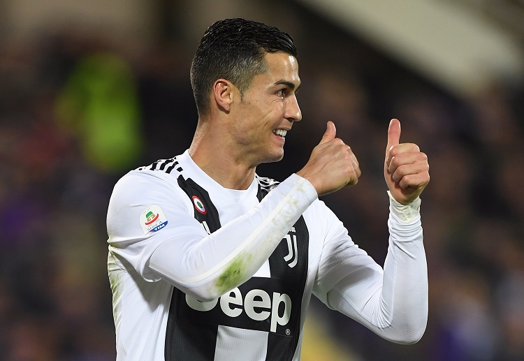 Juventus star Cristiano Ronaldo during the Serie A match against Fiorentina