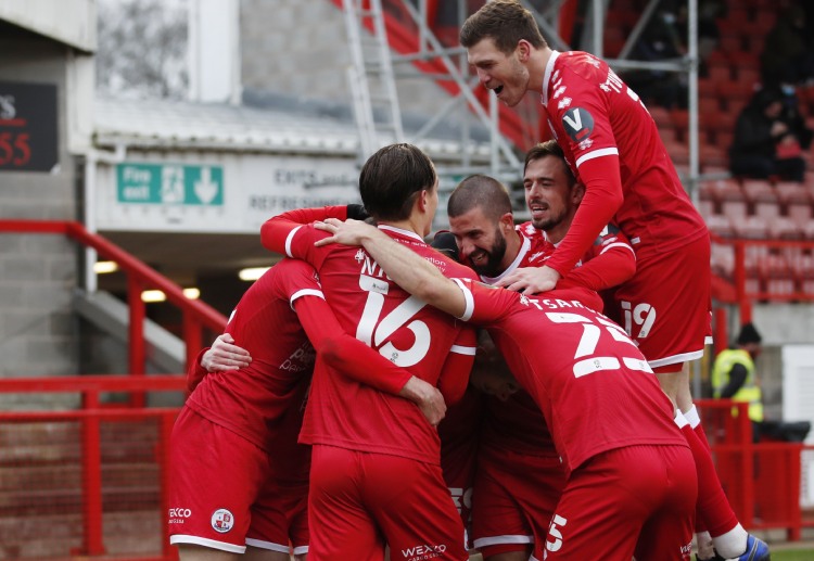 Ashley Nadesan scores Crawley Town FC's second goal against Leeds United in FA Cup