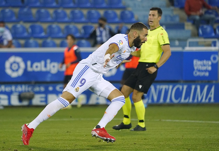 Real Madrid's Karim Benzema is looking for another scoring opportunities in their next La Liga match