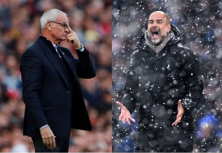 Pep Guardiola lebih diunggulkan atas Claudio Ranieri di Premier League