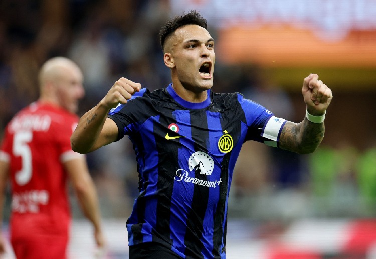 Lautaro Martinez will aim to score goals for Inter Milan when they meet Cagliari in the Serie A