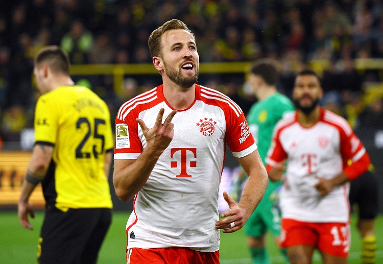 Harry Kane has scored a hat-trick to give Bayern Munich a 0-4 Bundesliga win over Dortmund