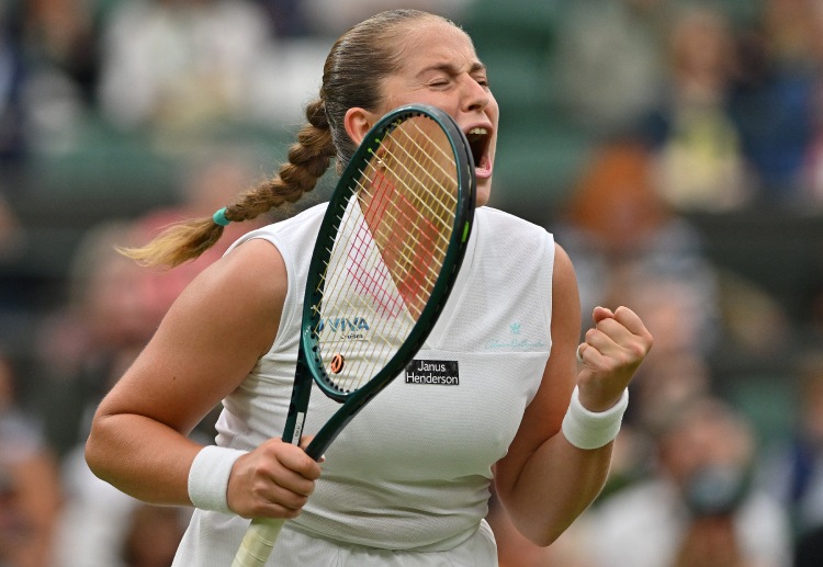 No. 13 seed Jelena Ostapenko extends her hot streak, powering past Yulia Putintseva to reach her third Wimbledon quarterfinal