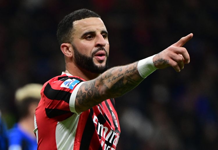 Kyle Walker was featured in AC Milan's 1-0 win against Inter Milan in the Serie A