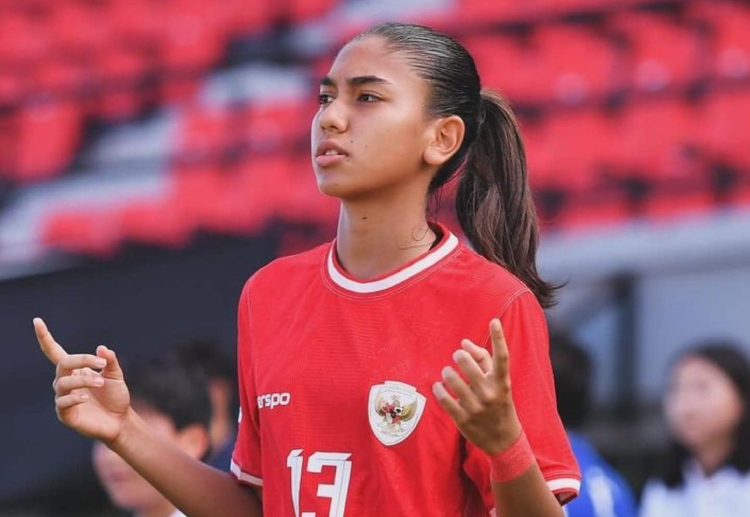 Claudia Scheunemann incar gol di kualifikasi Piala Asia Wanita 2026