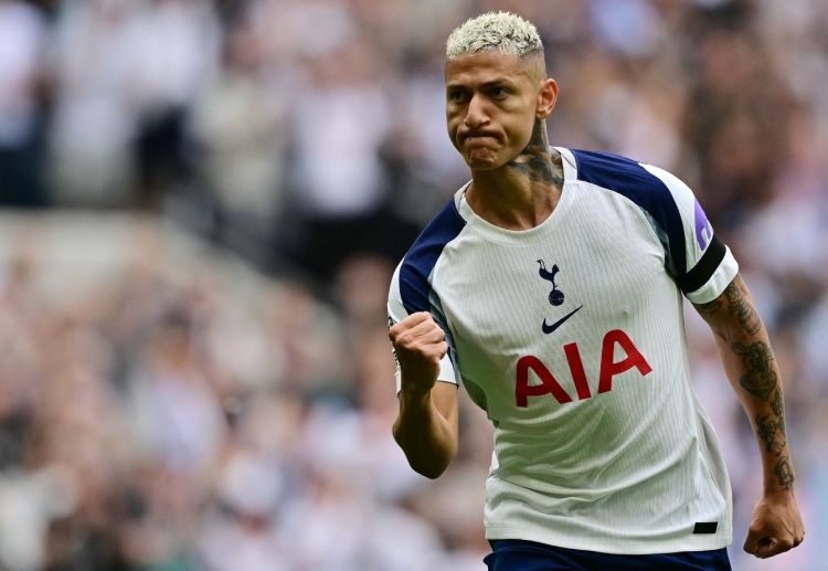 Richarlison marked the opening goal with a celebration during Tottenham Hotspur’s Premier League clash against Burnley