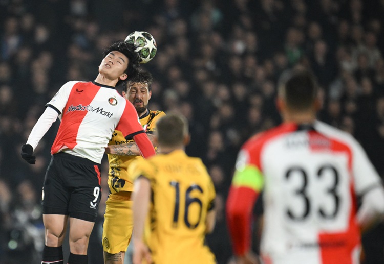Ayase Ueda looks to continue his fine form in Feyenoord’s Europa League match against Aston Villa
