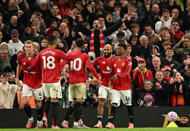 英超联赛 老特拉福德见证曼联复苏之战，红魔以4比2击退布莱顿，取得英超三连胜。