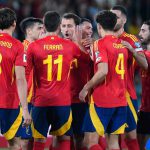 世界杯预选赛 西班牙上一场以2比0战胜格鲁吉亚，耶雷米·皮诺和米克尔·奥亚萨瓦尔各入一球。