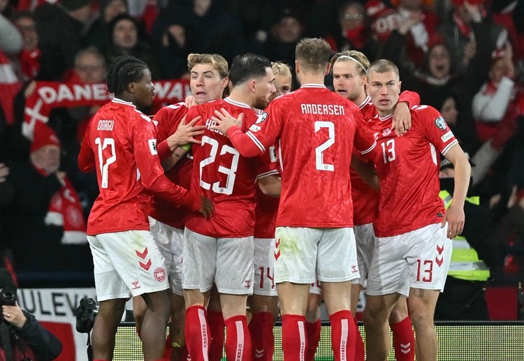 世界杯预选赛  丹麦在第81分钟凭多尔古推射追平，但随后仍被反超。