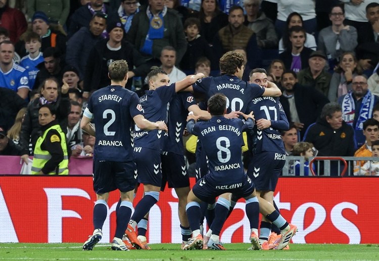 西甲联赛 维德贝里双响炮，塞尔塔客场2比0击败皇马。