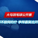 大马羽毛球公开赛 两局吞败