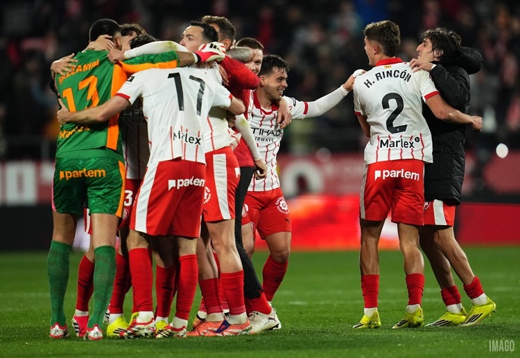 西甲联赛 贝尔特兰禁区内低射破门，上演制胜一击，帮助赫罗纳完成逆转。